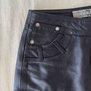 Leather black trousers